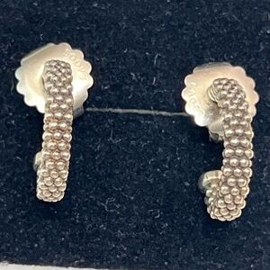 LAGOS Signature Caviar Collection- Silver Hoop Earrings